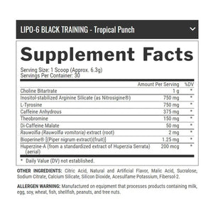 LIPO6 BLACK TRAINING NUTREX ORANGE/MANGO 30 PORCIONES