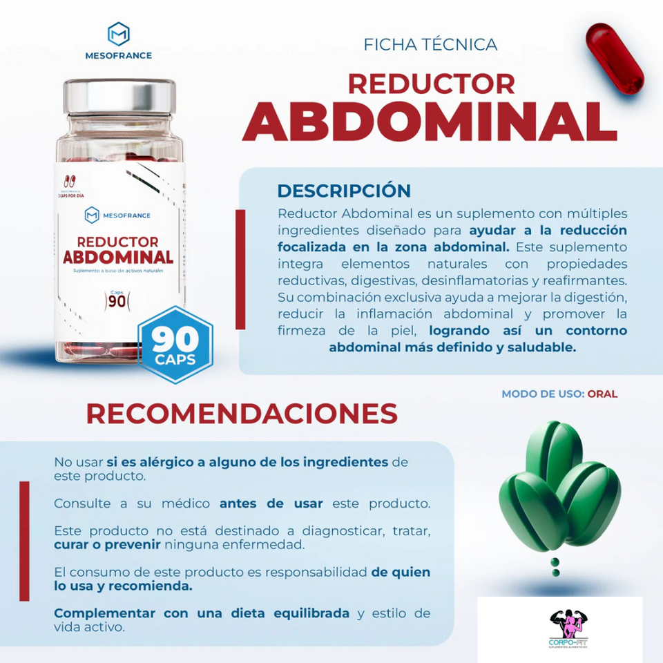 REDUCTIVO ABDOMINAL MESOFRANCE 90 CAPSULAS